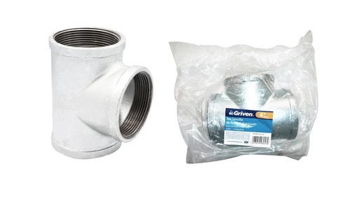 [7-725] TEE GALVANIZADA 4" GRIVEN 7-725