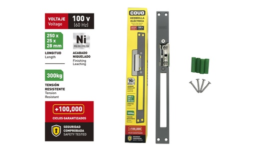 [7-896] HEMBRILLA ELECTRICA LARGA 110V COVO 7-896