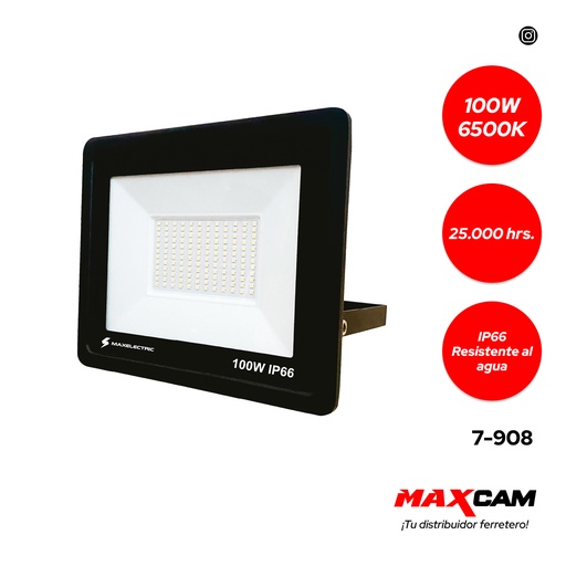 [7-908] REFLECTOR SLIM LED 100W 85V/265V MAXELECTRIC 7-908