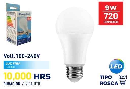 [7-927] BOMBILLO BULBO LED 9W ANGEL LIGHT BASIC 7-927