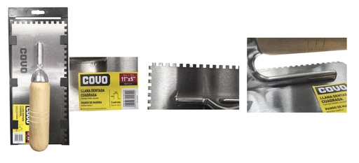 [7-929] PALUSTRA DENTADA CUADRADA M/MADERA COVO 7-929