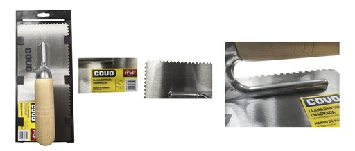 [7-930] PALUSTRA DENTADA TRIANGULAR M/MADERA COVO 7-930