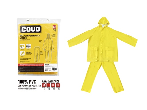 [7-973] IMPERMEABLE PANTALON CHAQUETA TALLA M COVO 7-973