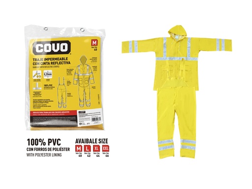[7-981] IMPERMEABLE PANT/CHAQUETA T M REFLECTIVO COVO 7-981
