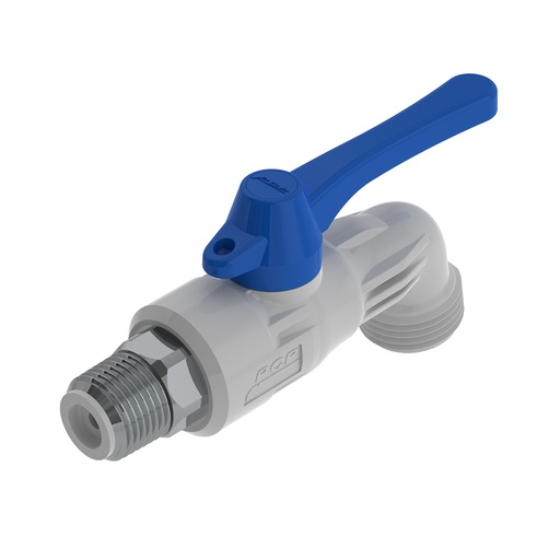 [8-021] LLAVE PVC MANGUERA ROSCA 1/2" DZR SALIDA MACHO PCP 8-021