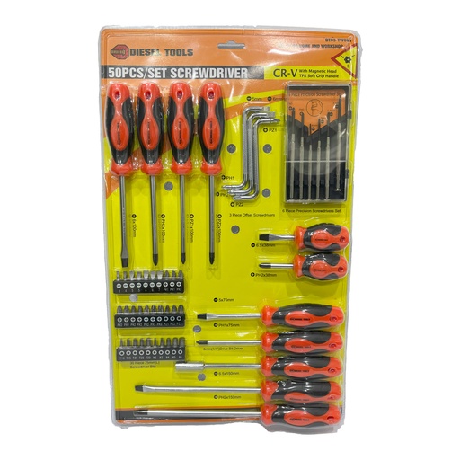 [8-104] JUEGO DESTORNILLADOR 50 PCS DIESEL TOOLS 8-104