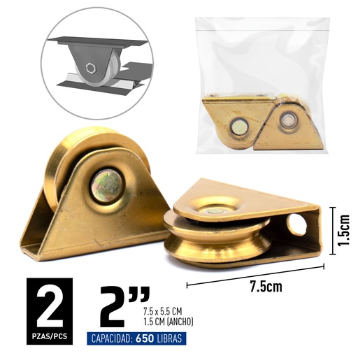 [5-153] RUEDAS P/ANGULO 50MM V C/B IMPORTADA SECURITY 5-153