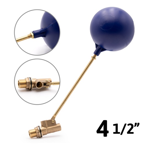 [5-163] FLOTANTE BRONCE x 1/2 CON BOYA AZUL GRIVEN 5-163