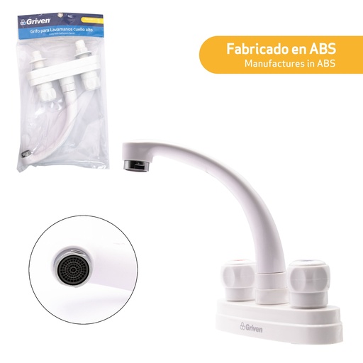 [5-243] LLAVE LAVAMANO DOBLE PLASTICA (DESC) GRIVEN 5-243
