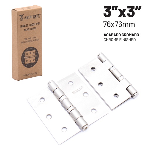 [5-278] BISAGRA P/PUERTA MADERA x 3" PAR PLATEA 5-278