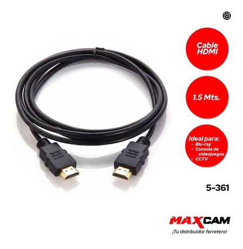 [5-361] CABLE HDMI 1.5MTS 5-361