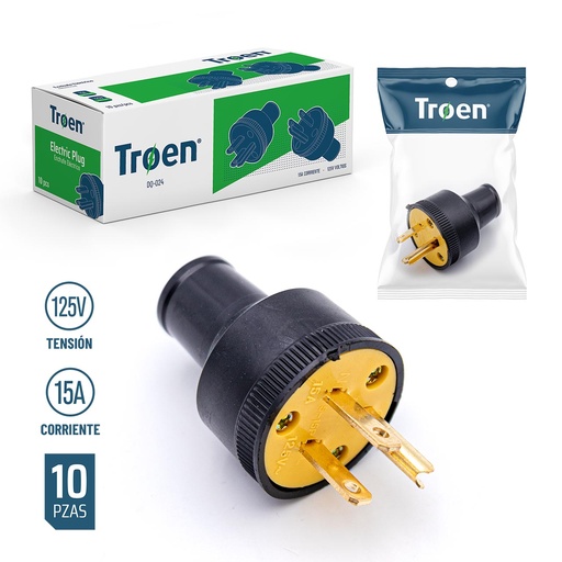 [5-457] ENCHUFE AMARILLO PLASTICO 3P+T TROEN 5-457