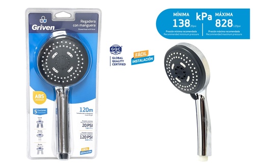 [5-471] DUCHA DE BANO 1,50 MTS GRIVEN 5-471