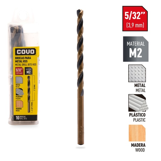 [5-555] MECHA HSS METAL x 5/32 x 10 UNID 5-555