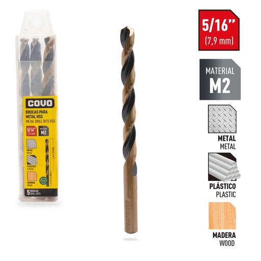 [5-556] MECHA HSS METAL x 5/16 x 5 UNID 5-556