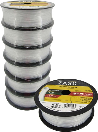 [5-676] NYLON DE PESCAR 1.1MM/100M ZASC 5-676