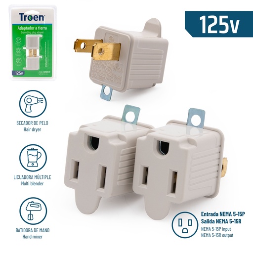 [5-779] ADAPTADOR 3 A 2 O BENJAMIN x 2UNID TROEN 5-779
