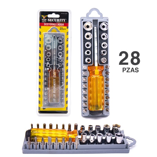 [5-809] JUEGO DESTORNILLADORES 28 EN 1 SECURITY 5-809