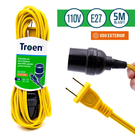 [5-812] EXTENSION ELECTRICA E27 x 5MTS TROEN 5-812