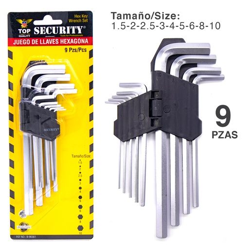 [5-816] LLAVE ALLEN 9 PCS MILIMETRICA SECURITY 5-816