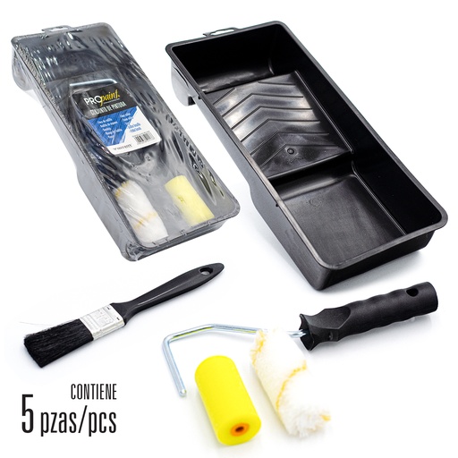 [5-824] KIT BANDEJA RODILLO 4" 5 PCS  PRO PAINT 5-824