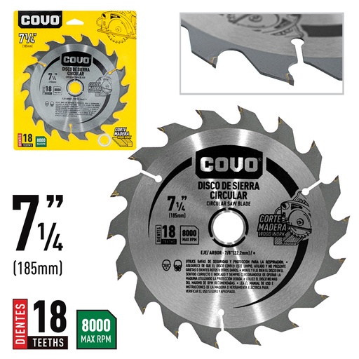 [5-881] DISCO P/SIERRA CIRCULAR 7 1/4" 18D COVO 5-881