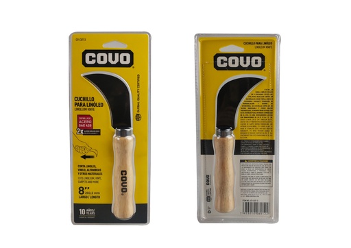 [5-908] CUCHILLO P/LINOLEO x 8" COVO 5-908