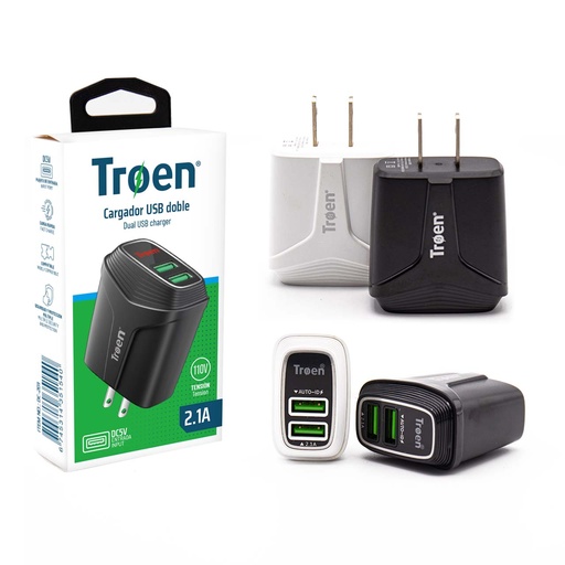 [5-949] CARGADOR USB DOBLE TROEN 5-949