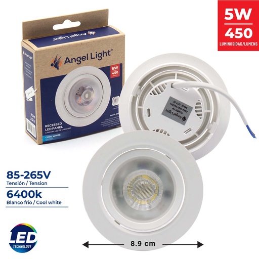 [5-963] PANEL LED EMP RED MOVIBLE 5W ANGEL LIGHT 5-963