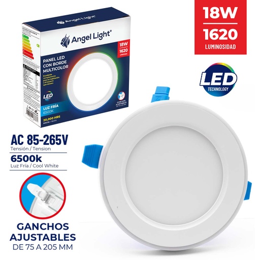 [5-970] PANEL LED EMP RED MULTICOLOR 18W ANGEL LIGHT 5-970