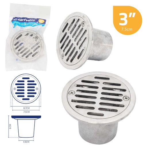 [6-009] REJILLA CROMADA STANDARD GRIVEN 6-009 (DES)