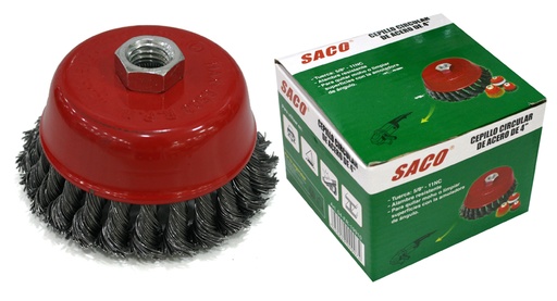 [6-028] CEPILLO CIRC TRENZADO 4" x 5/8 SACO 6-028
