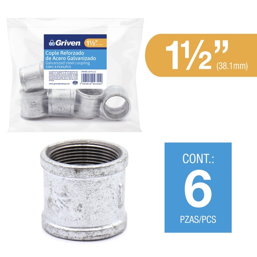 [6-114] ANILLO GALVANIZADO 1 1/2" GRIVEN  6-114