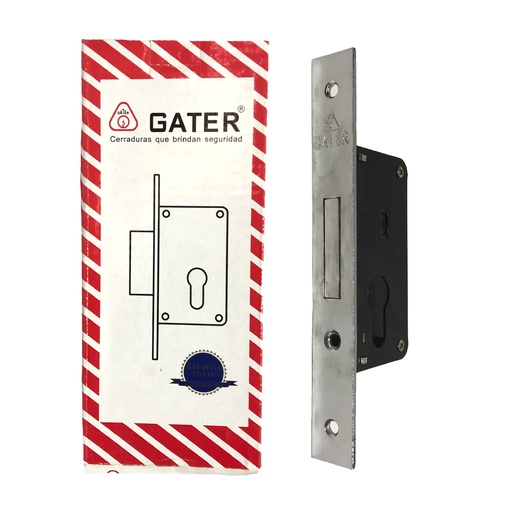 [6-296] CERRADURA EMBUTIR SEGURIDAD CORTA 25MM GATER 6-296