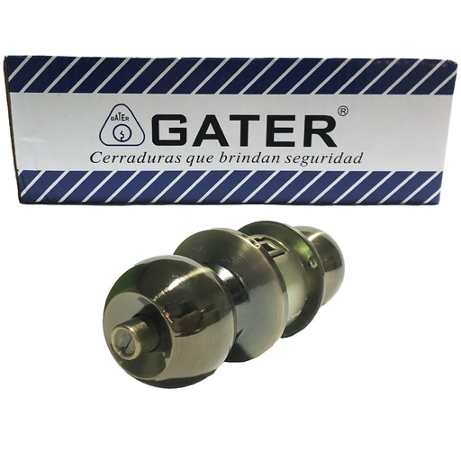 [6-305] CERRADURA DE POMO BOTON ORO ANTIGUO GATER 6-305
