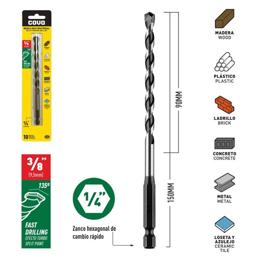 [6-367] MECHA MULTIMATERIAL x 3/8 UNID COVO 6-367