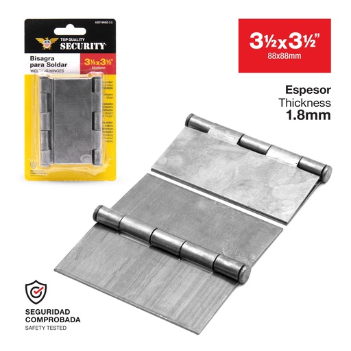 [6-380] BISAGRA SOLDAR x 3 1/2" PAR SECURITY 6-380