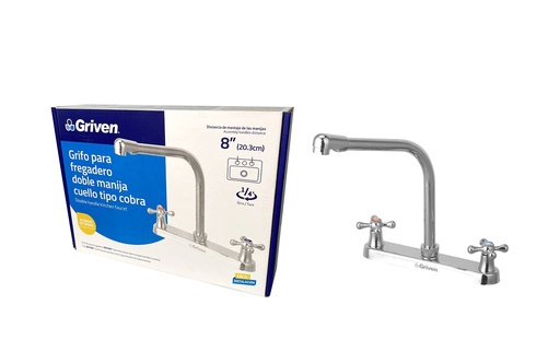 [6-385] LLAVE FREGADERO DOBLE METALICA GRIVEN 6-385 (DES)