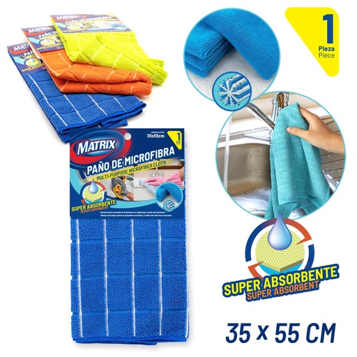 [6-400] PAÑO SUPER ABSORBENTE x 1 UNID 35x55cm MATRIX 6-400