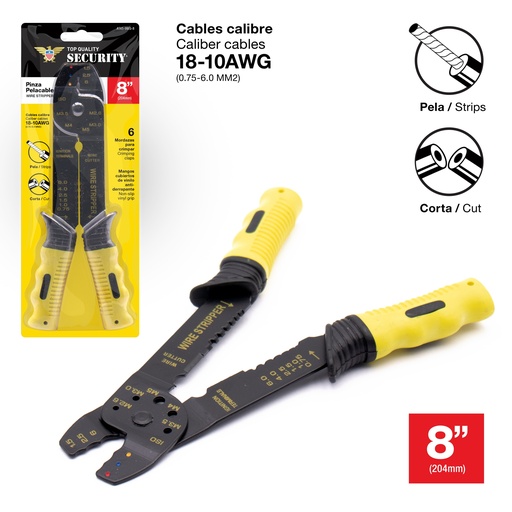 [6-417] ALICATE PELACABLE 8" SECURITY 6-417