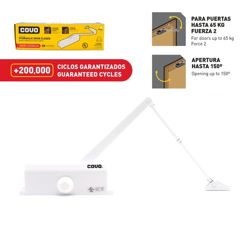 [6-479] BRAZO HIDRAULICO BLANCO 65KG COVO 6-479