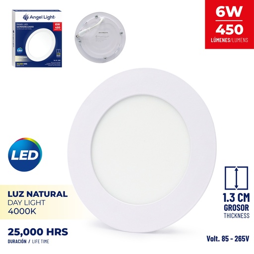 [6-559] PANEL LED EMP RED LUZ NATURAL 6W ANGEL L 6-559