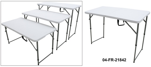 [6-634] MESA PLEGABLE 120X60CM SACO 6-634