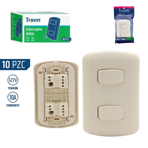 [6-714] INTERRUPTOR DOBLE 3 WAY TROEN 6-714