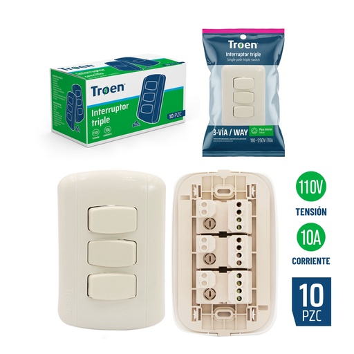 [6-715] INTERRUPTOR TRIPLE 3 WAY TROEN 6-715
