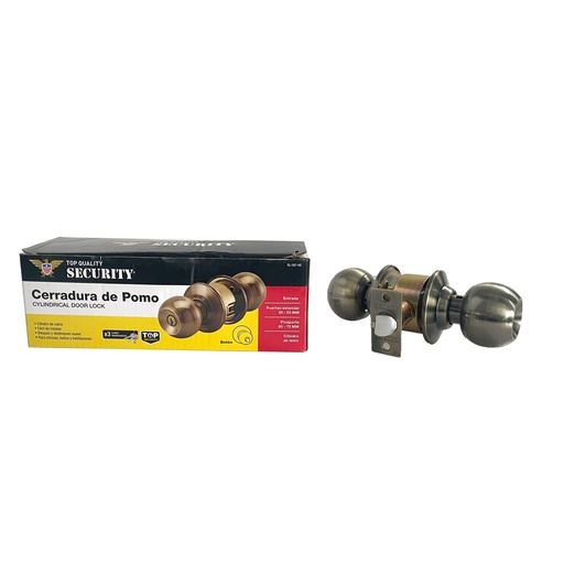 [6-739] CERRADURA DE POMO BOON BRONCE SECURITY 6-739