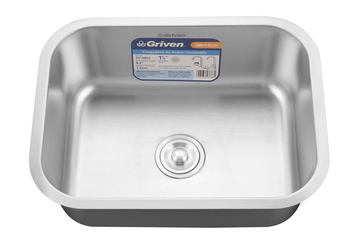 [6-818] FREGADERO ACERO INOX BAJO TOPE 58X45CM GRIVEN 6-818