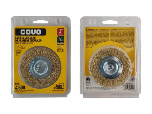 [6-846] CEPILLO PLANO P/TALADRO ALAMBRE 3" COVO 6-846