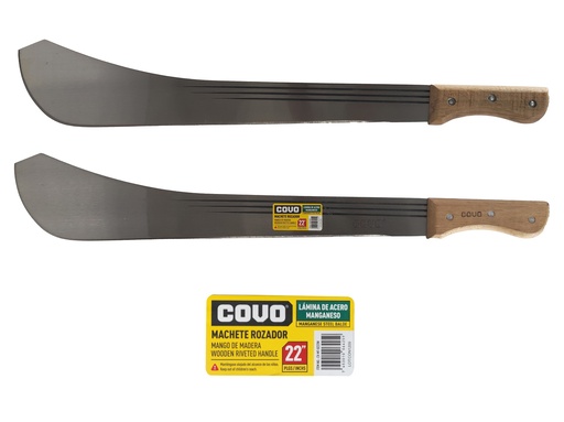 [6-892] MACHETE ROZADOR 22" MANGO MADERA COVO 6-892
