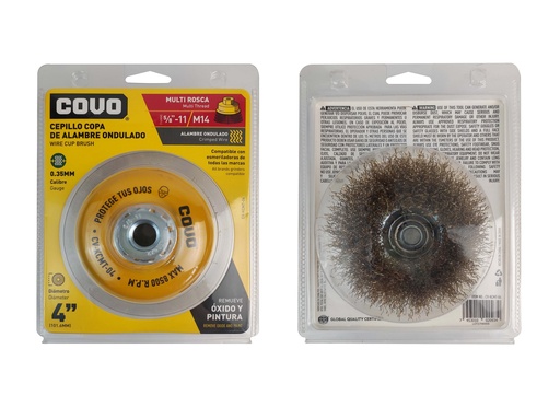 [6-967] CEPILLO CIRC ALAMBRE ONDU 4" MULTIROSCA COVO 6-967
